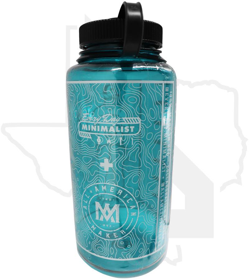 All American Maker 32oz #knifenut Nalgene Water Bottle - Teal
