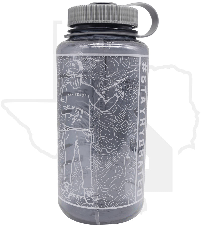 All American Maker 32oz #knifenut Nalgene Water Bottle - Titanium Gray