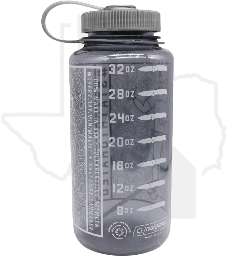 All American Maker 32oz #knifenut Nalgene Water Bottle - Titanium Gray