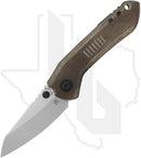 Millit Knives Overland - OD Green Micarta, Stonewashed Titanium, Black Pivot Collar & Backspacer, Stonewashed