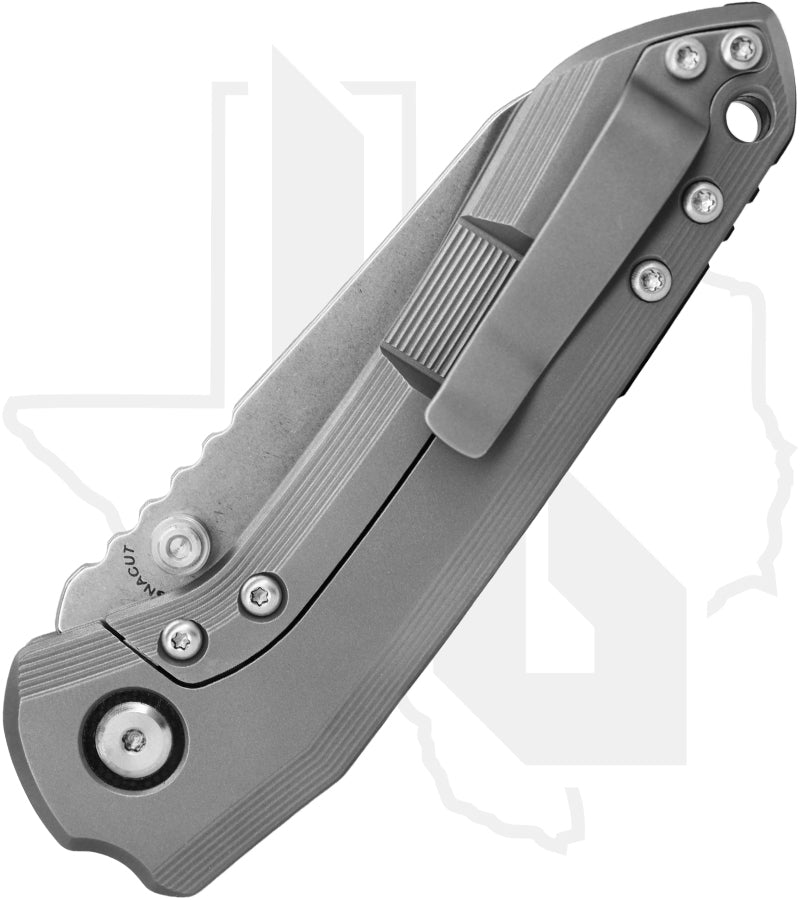 Millit Knives Overland - Zirblasted Titanium, Black Pivot Collar & Backspacer, Stonewashed Polish