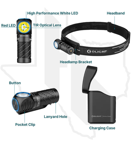 Olight Perun 3 Mini Premium Edition PERUN3MINIKITBK - Black