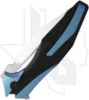 Arcane Design The Plexus PLEX-BLU-SAT - Blue Anodized/Black PVD Titanium, Satin Japanese Tanto
