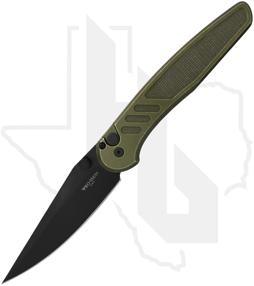 Pro-Tech Peace Neighbor Avalon PV1103-BW-GREEN - Green Battle Worn Knurled Aluminum, DLC