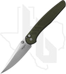 Pro-Tech Peace Neighbor Avalon PN1101-GREEN - Green Knurled Aluminum, Stonewashed