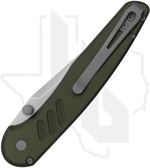 Pro-Tech Peace Neighbor Avalon PN1101-GREEN - Green Knurled Aluminum, Stonewashed