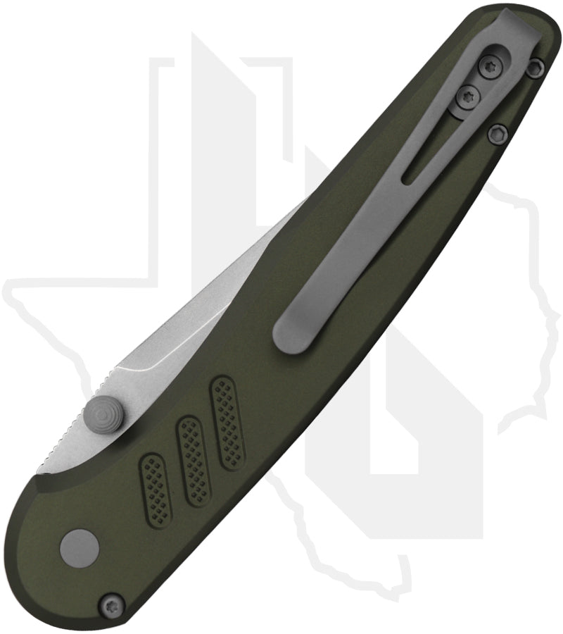 Pro-Tech Peace Neighbor Avalon PN1101-GREEN - Green Knurled Aluminum, Stonewashed