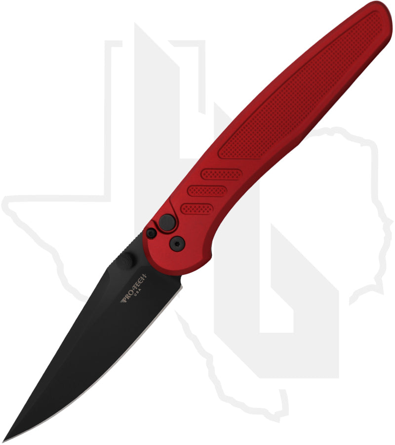 Pro-Tech Peace Neighbor Avalon PN1103-RED - Red Knurled Aluminum, DLC