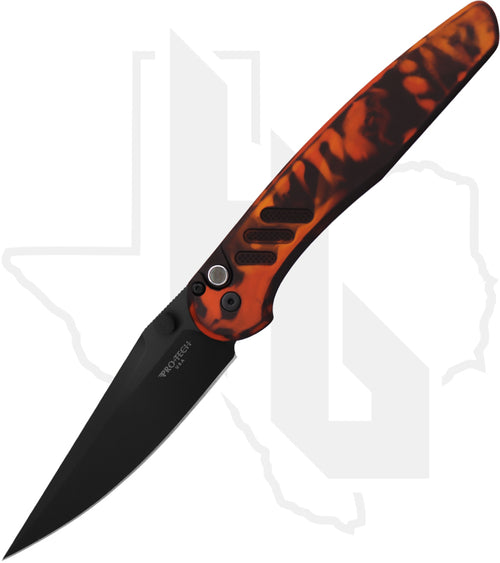 Pro-Tech Peace Neighbor Avalon PN1104-DF - "Del Fuego" Aluminum, DLC, Black Lip Pearl Button