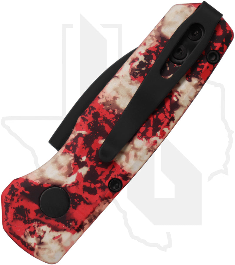 Pro-Tech Runt 5 R5303-CTC - Crimson Tiger Camo Aluminum, DLC, Black Lip Pearl Button