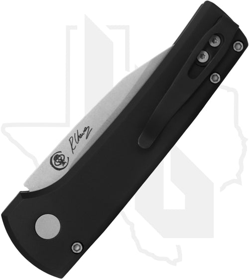 Pro-Tech Scapegoat Compact RCS1101 - Black Aluminum, Stonewashed