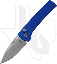 Pro-Tech Chaves Scapegoat Compact RCS1105-BLUE - Blue Carbide Textured Aluminum, Stonewashed