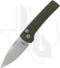 Pro-Tech Chaves Scapegoat Compact RCS1105-GREEN - Green Carbide Textured Aluminum, Stonewashed