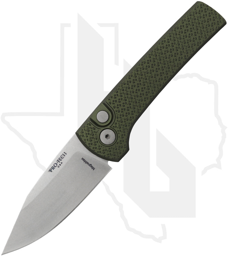 Pro-Tech Chaves Scapegoat Compact RCS1105-GREEN - Green Carbide Textured Aluminum, Stonewashed
