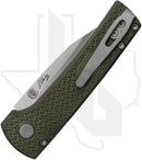 Pro-Tech Chaves Scapegoat Compact RCS1105-GREEN - Green Carbide Textured Aluminum, Stonewashed