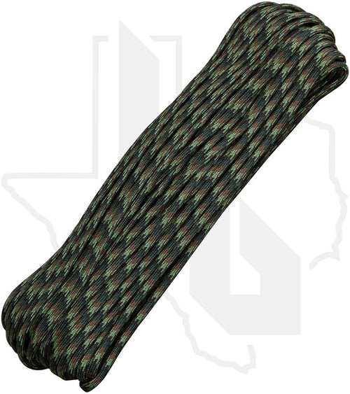 Atwood Rope MFG Woodland Camo RG005H - 550 Paracord, 100 Feet