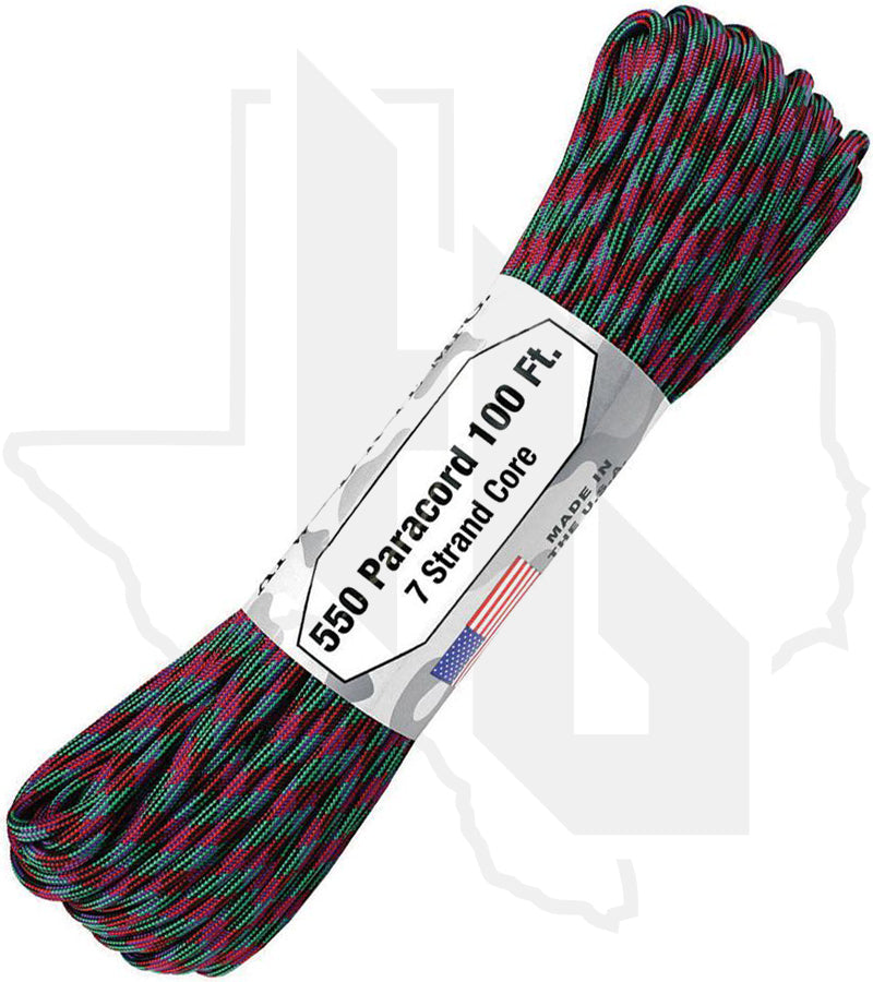Atwood Rope MFG Argon RG1300H - Color-Changing, 550 Paracord, 100 Feet