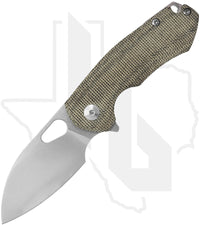 GiantMouse ACE Riv RIV-GRN-MICARTA - Stonewashed, Green Canvas Micarta