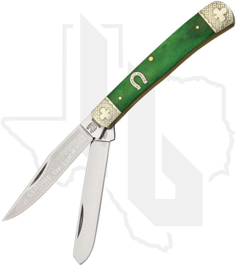 Rough Rider Wrapper Rough Rider Trapper RR1056 - Stroke of Luck, Green, Bone – House of Blades