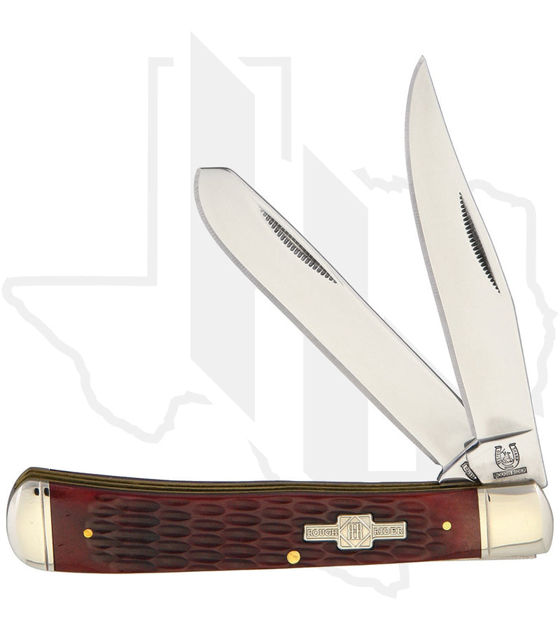 Rough Rider Wrapper Rough Rider Trapper RR266 - Red Bone, Jigged – House of Blades
