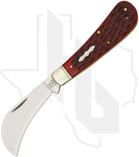 Rough Rider Hawkbill RR305 - Red, Jigged, Bone