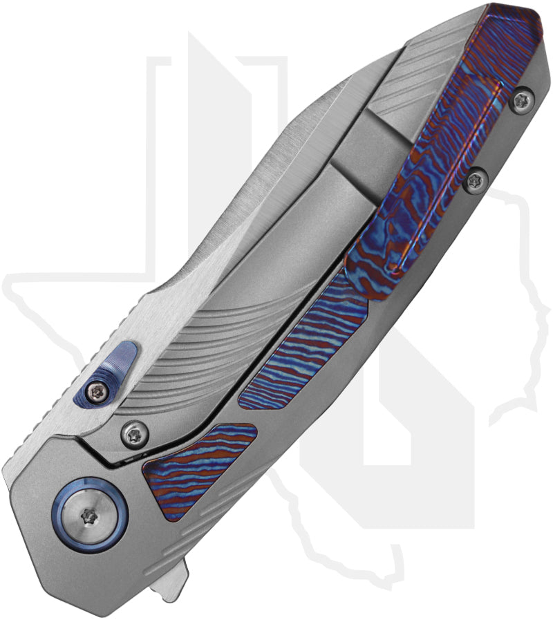 Remette RT-Kestrel RTPO-D - Ceramic Sandblasted Titanium, Timascus Inlays