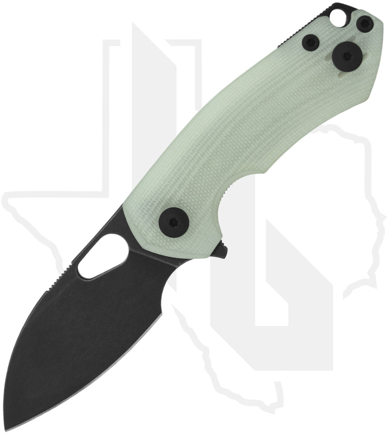 GiantMouse ACE Riv LL RIV-LL-JADE-G10 - Stonewashed Black PVD, Jade G-10