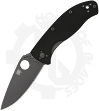 Spyderco Tenacious C122GBBKP - Black, Black G-10