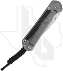 Chris Reeve Knives Small Sebenza 31 S31-1100-002 - Stonewashed Drop Point, Glass Blasted Titanium, Bog Oak Inlay, Silver Hardware