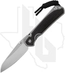 Chris Reeve Knives Small Sebenza 31 S31-1124-002 - Stonewashed Insingo, Glass Blasted Titanium, Bog Oak Inlay, Silver Hardware