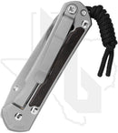 Chris Reeve Knives Small Sebenza 31 S31-1124-002 - Stonewashed Insingo, Glass Blasted Titanium, Bog Oak Inlay, Silver Hardware