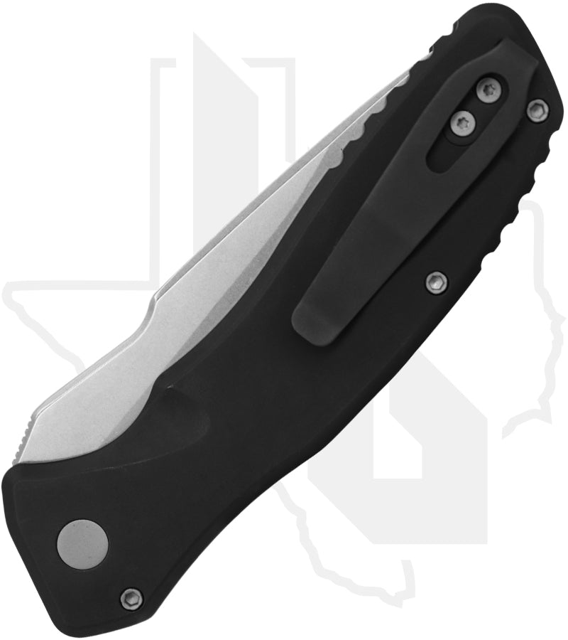Pro-Tech Spartan Blades Pallas Auto SB1101 - Black Aluminum, Stonewashed
