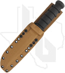 Spartan Blades Elite Grade Spartan-KA-BAR SB54BKBKKYTN - Flat Black DLC, Coyote Kydex Sheath