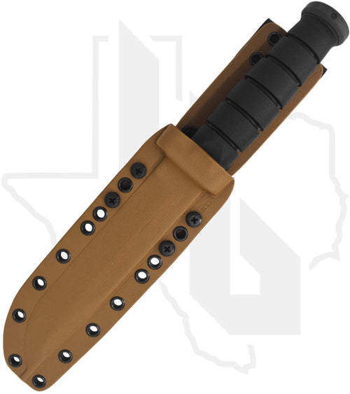 Spartan Blades Elite Grade Spartan-KA-BAR SB54DEBKKYTN - Flat Dark Earth ZrN, Coyote Kydex Sheath