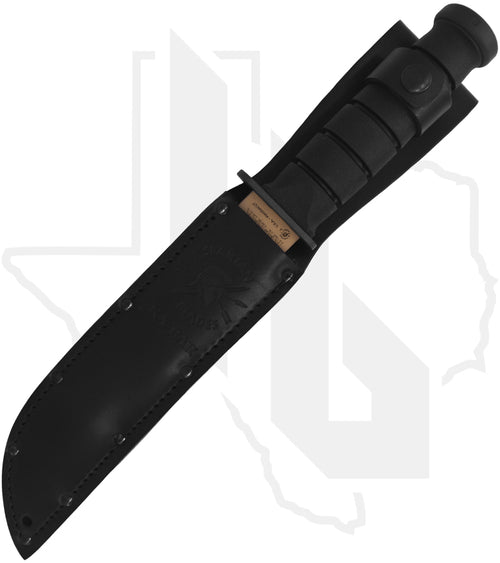 Spartan Blades Elite Grade Spartan-KA-BAR SB54DEBKLTBK - Flat Dark Earth ZrN, Black Leather Sheath