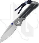 Chris Reeve Knives Small Inkosi SIN-1610 - Stonewashed Insingo, Glass Blasted Titanium, Blue Denim Micarta Inlay, Blue Hardware, HOB Exclusive