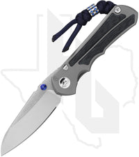 Chris Reeve Knives Small Inkosi SIN-1610 - Stonewashed Insingo, Glass Blasted Titanium, Blue Denim Micarta Inlay, Blue Hardware, HOB Exclusive