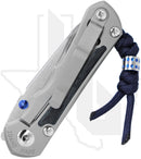 Chris Reeve Knives Small Inkosi SIN-1610 - Stonewashed Insingo, Glass Blasted Titanium, Blue Denim Micarta Inlay, Blue Hardware, HOB Exclusive