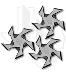 Sierra Zulu 3 Pc Buzzsaw Throwing Star Set SZ-5600 - Stainless Steel, Black/Satin