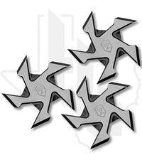 Sierra Zulu 3 Pc Buzzsaw Throwing Star Set SZ-5600 - Stainless Steel, Black/Satin