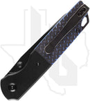Kansept Warrior T1005T1 - Black Anodized Aluminum, Black/Blue G-10, Black TiCN