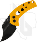 Kansept Wasp T2144F4 - Yellow G-10, Holes, Blackwashed