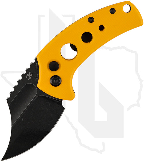 Kansept Wasp T2144F4 - Yellow G-10, Holes, Blackwashed