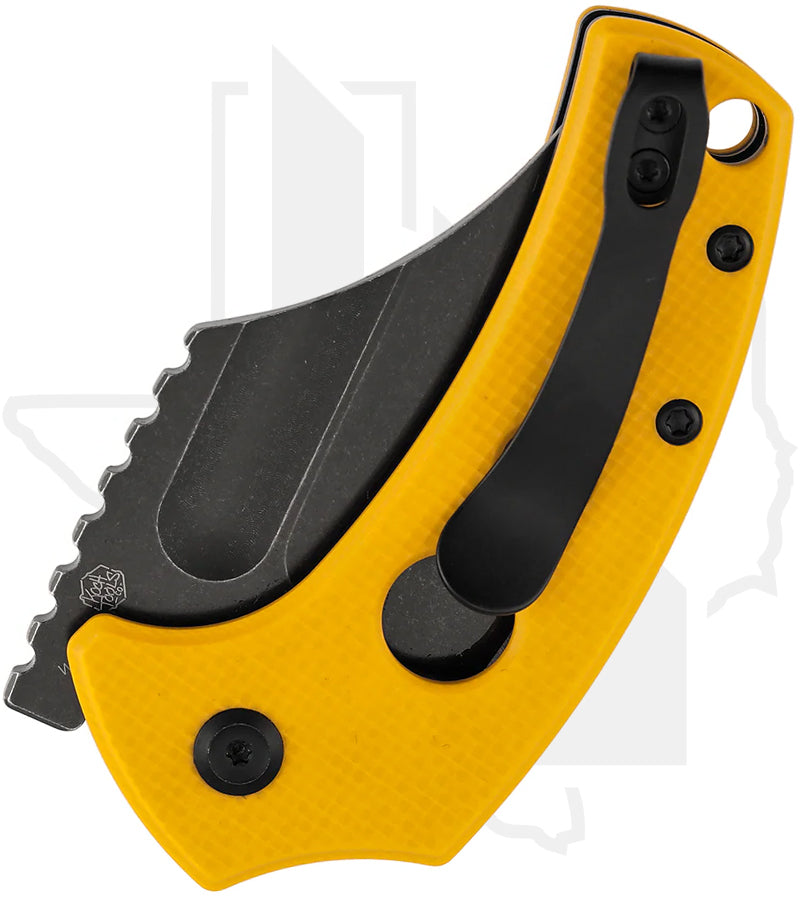 Kansept Wasp T2144F4 - Yellow G-10, Holes, Blackwashed