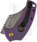 Kansept Wasp T2144F6 - Purple Titanium, Holes, Damascus