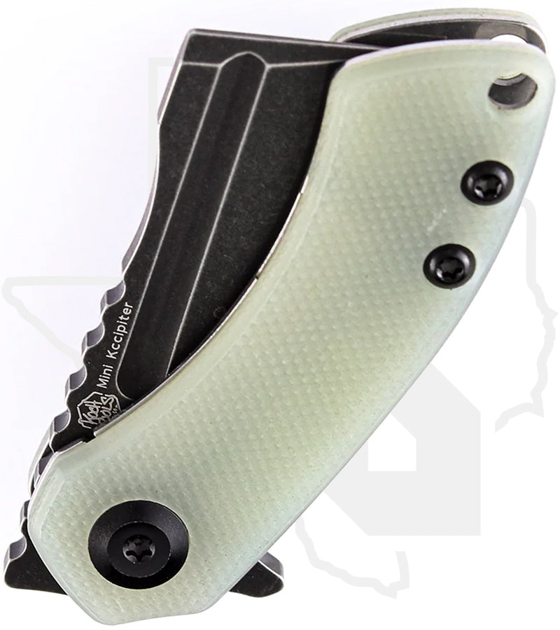 Kansept Mini Korvid T3030A4 - Jade G-10, Black TiCN Stonewashed