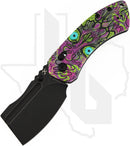 Kansept Korvid V TE2030V5 - Jade G-10 w/ Purple Undead Print, Blackwashed