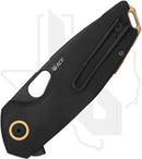 GiantMouse ACE Tribeca TRIBECA-BLACKOUT - Stonewashed Black PVD, Double Black Canvas Micarta