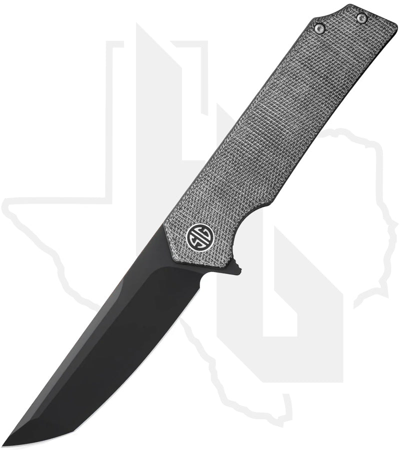 EIKONIC Tsuru TS8BB - Grey Black Micarta, Black PVD