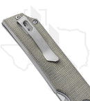 EIKONIC Tsuru TS8SG - Olive Green Micarta, Two Tone Hand-Rubbed Satin & Dark Acid Stonewashed